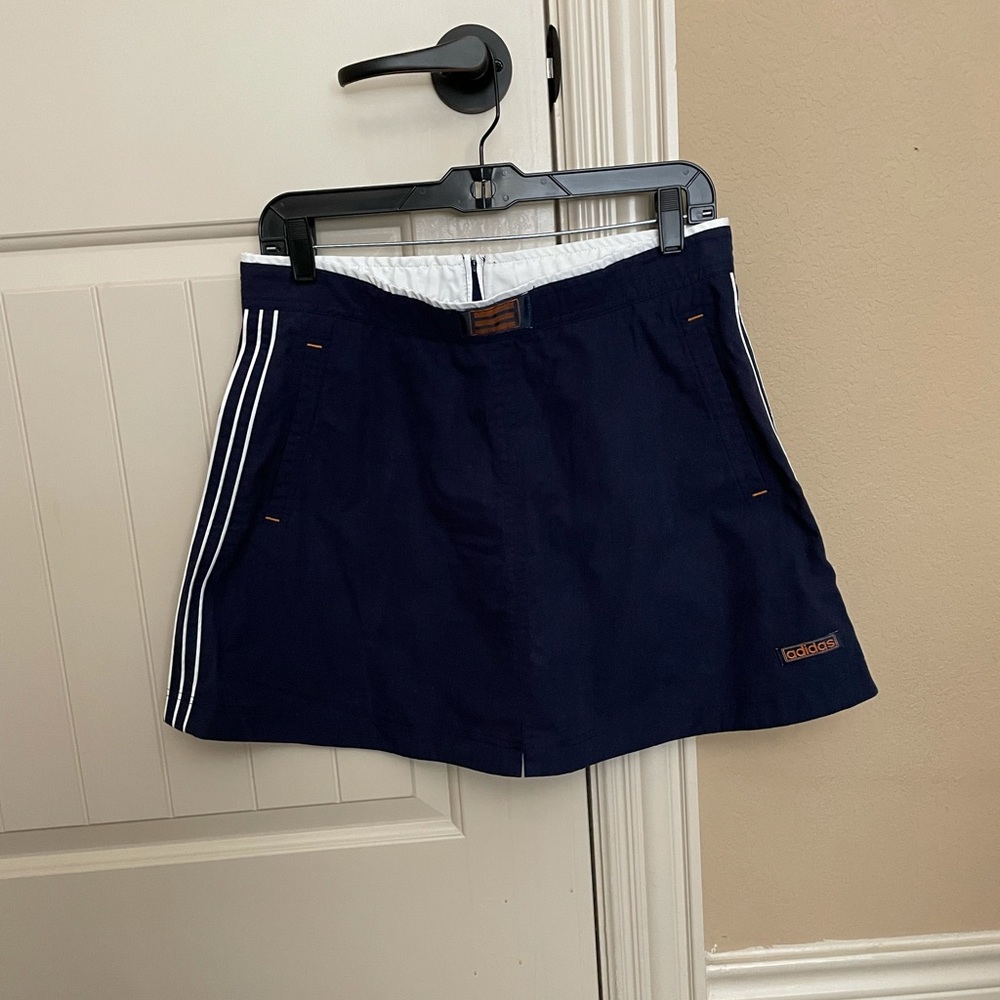 Adidas Blue And White Athletic Skirt